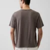 Locker sitzendes T-Shirt für Erwachsene aus schwerer Baumwollmischung