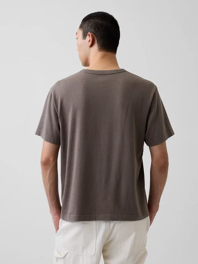 Locker sitzendes T-Shirt für Erwachsene aus schwerer Baumwollmischung
