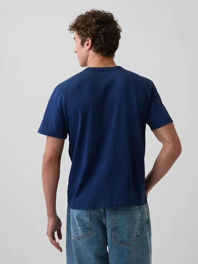 Locker sitzendes T-Shirt für Erwachsene aus schwerer Baumwollmischung