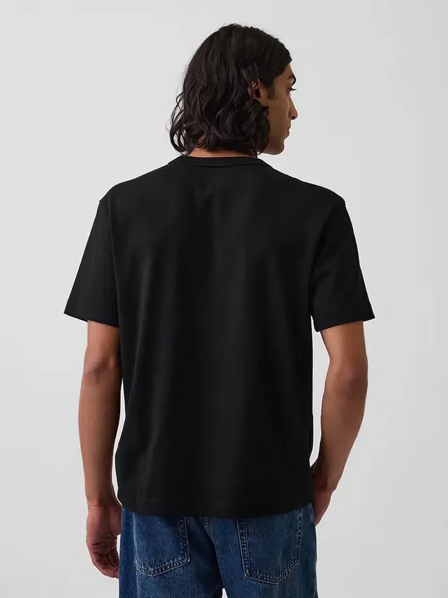 Locker sitzendes T-Shirt für Erwachsene aus schwerer Baumwollmischung