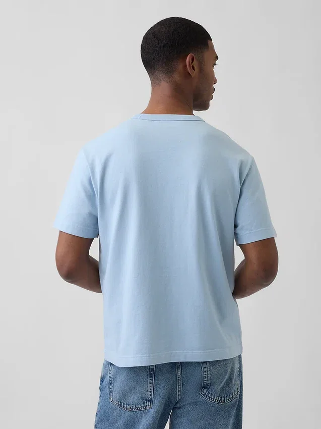 Locker sitzendes T-Shirt für Erwachsene aus schwerer Baumwollmischung
