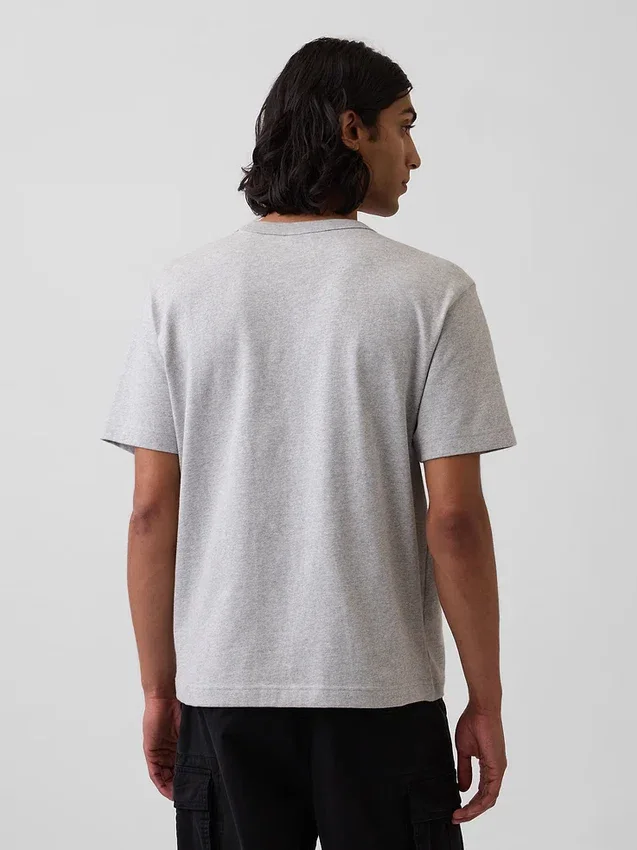 Locker sitzendes T-Shirt für Erwachsene aus schwerer Baumwollmischung