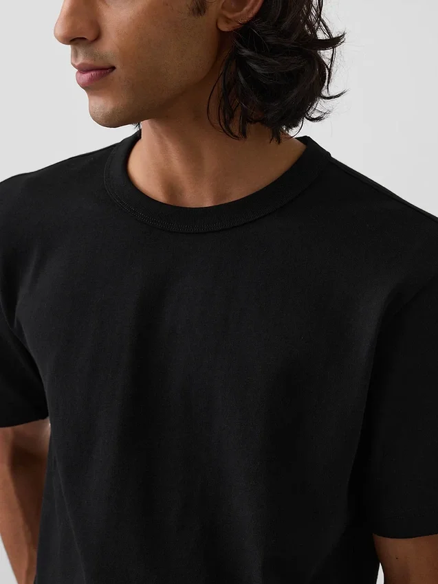 Locker sitzendes T-Shirt für Erwachsene aus schwerer Baumwollmischung