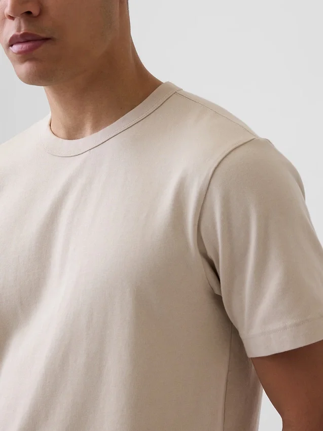 Locker sitzendes T-Shirt für Erwachsene aus schwerer Baumwollmischung