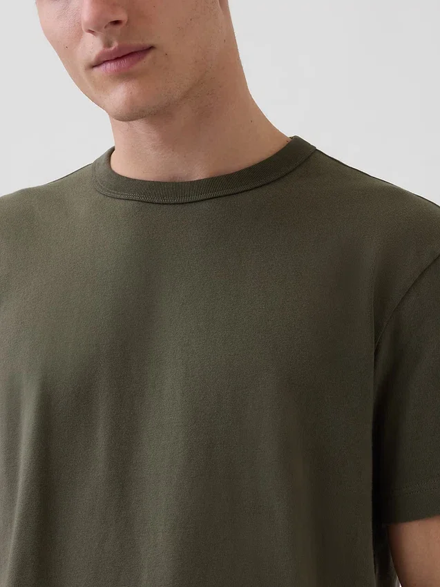 Locker sitzendes T-Shirt für Erwachsene aus schwerer Baumwollmischung