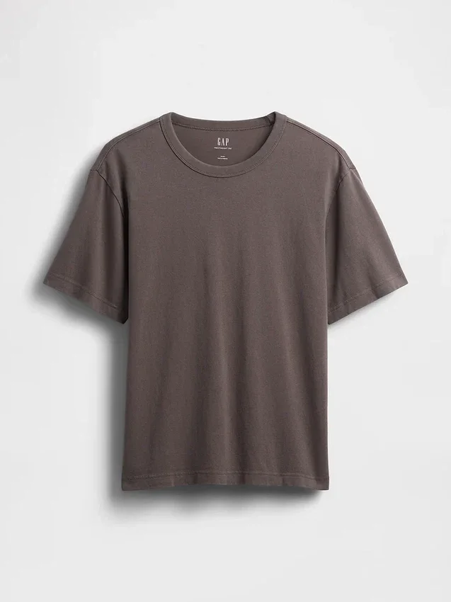 Locker sitzendes T-Shirt für Erwachsene aus schwerer Baumwollmischung