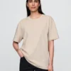 Locker sitzendes T-Shirt für Erwachsene aus schwerer Baumwollmischung