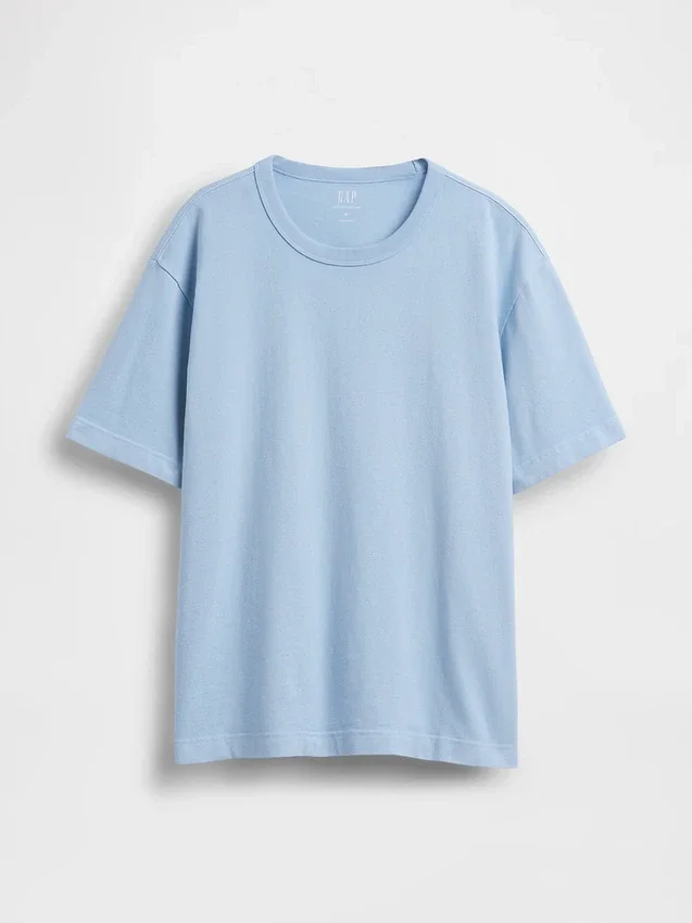 Locker sitzendes T-Shirt für Erwachsene aus schwerer Baumwollmischung