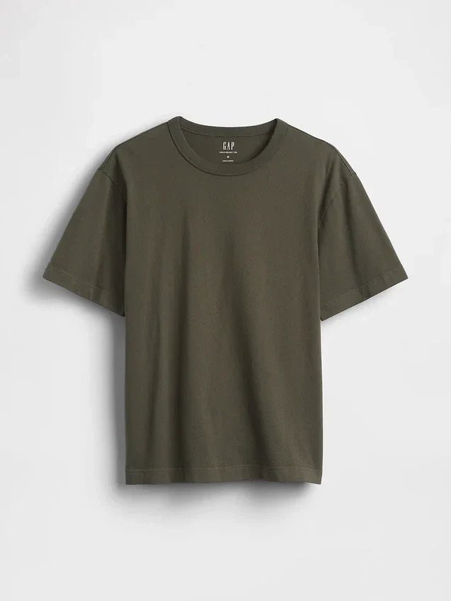 Locker sitzendes T-Shirt für Erwachsene aus schwerer Baumwollmischung