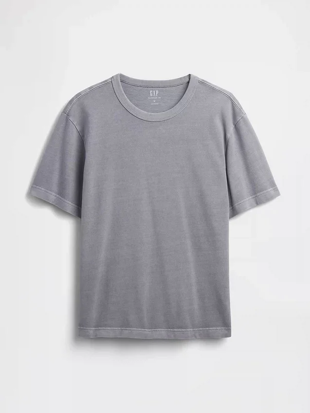 Locker sitzendes T-Shirt für Erwachsene aus schwerer Baumwollmischung