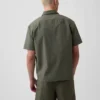 Locker sitzendes Utility-Hemd mit geradem Saum