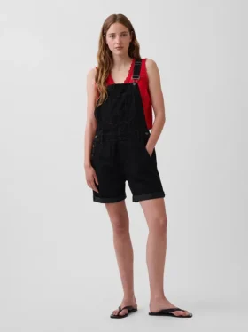Lockere Denim-Latzhose
