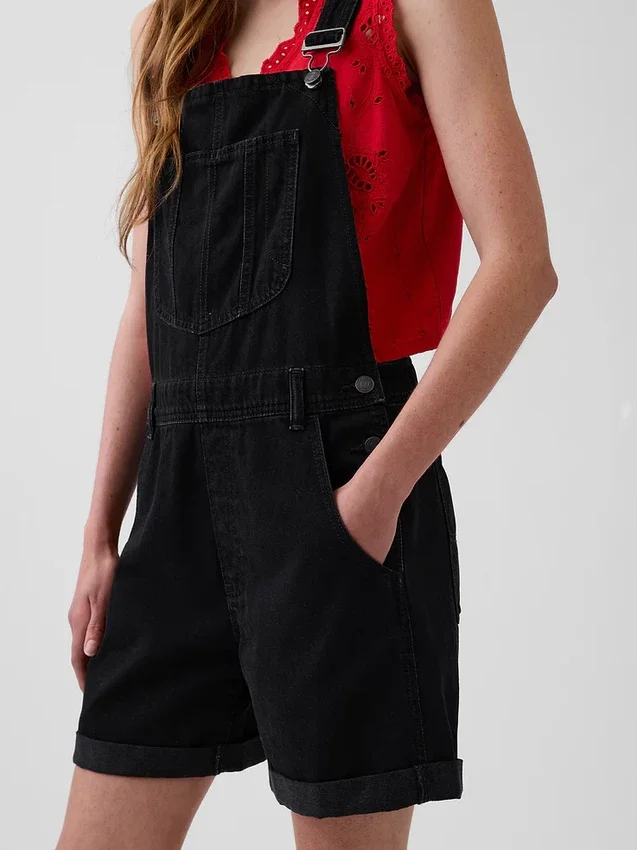 Lockere Denim-Latzhose
