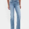 Long & Lean-Jeans mit niedriger Leibhöhe und geflochtenen Taschen