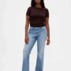 Long & Lean-Jeans mit niedriger Leibhöhe und geflochtenen Taschen
