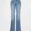 Long & Lean-Jeans mit niedriger Leibhöhe und geflochtenen Taschen