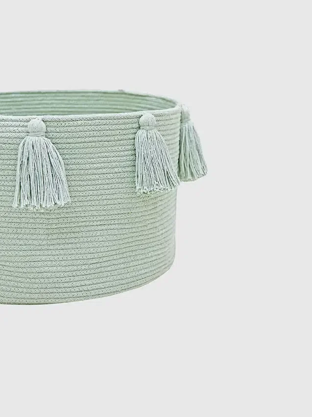 Lorena Canals Korb „New Tassels“ Blue Sage