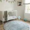 Lorena Canals Waschbarer Teppich „Abc“ in Natur und Vintage-Blau