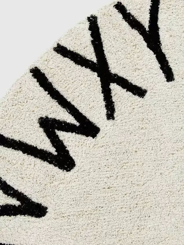 Lorena Canals Waschbarer Teppich „ABC Natural Black“