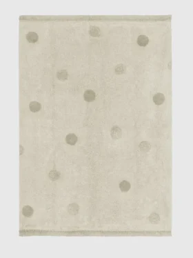 Lorena Canals Waschbarer Teppich „Hippy Dots“ in Oliv