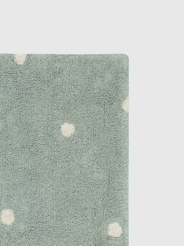 Lorena Canals Waschbarer Teppich „Mini Dot“ Blau-Salbei