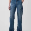 Lose Cargo-Jeans im Low-Rise-Stil der 90er