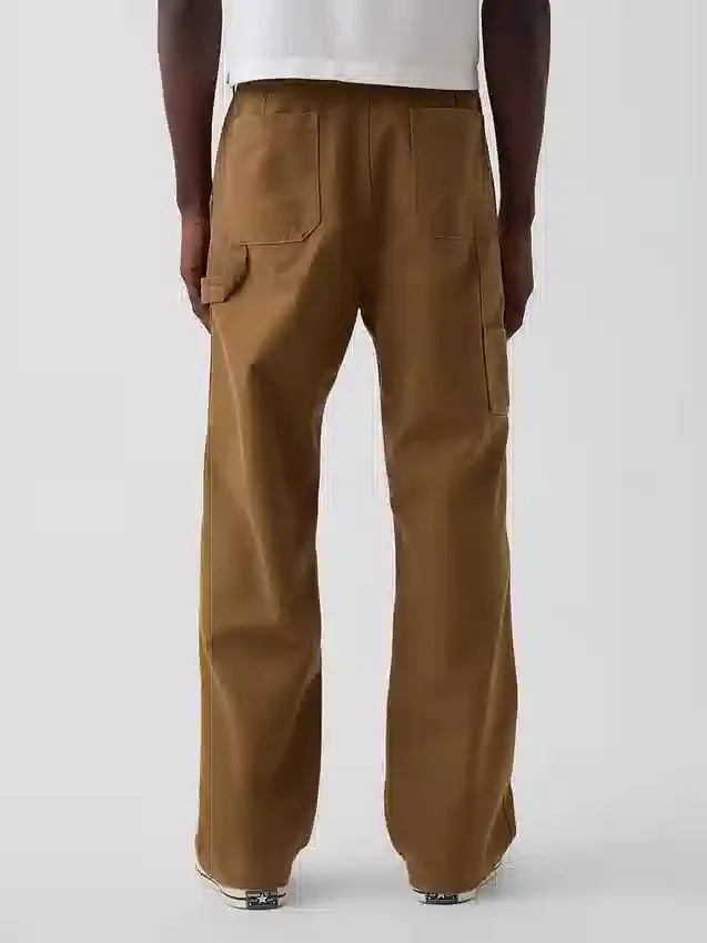 Lose Carpenter-Hose im 90er-Jahre-Stil aus Canvas mit doppelten Knieverstärkungen