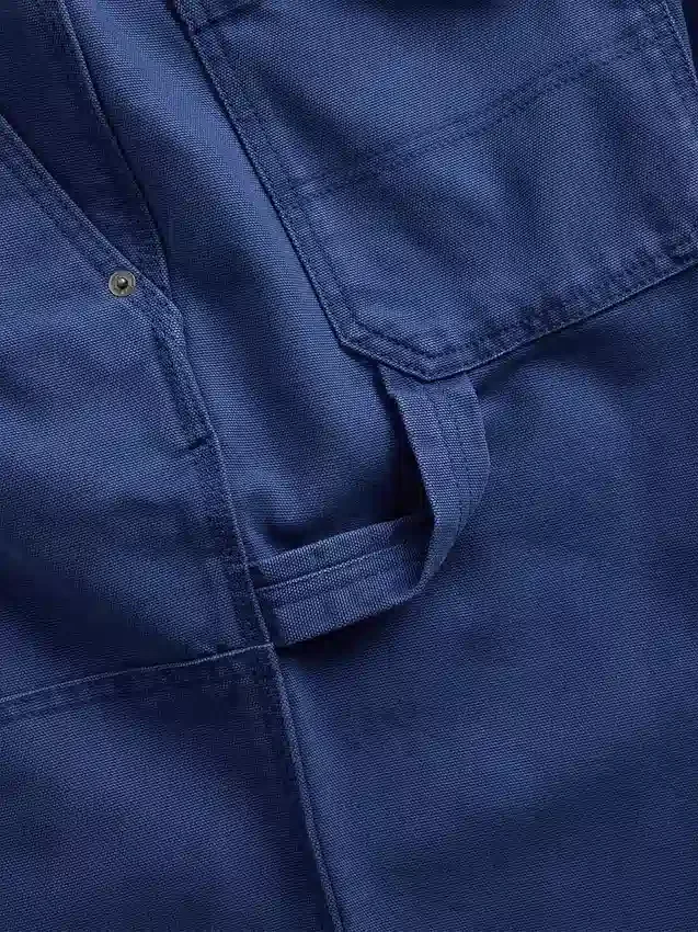 Lose Carpenter-Hose im 90er-Jahre-Stil aus Canvas mit doppelten Knieverstärkungen