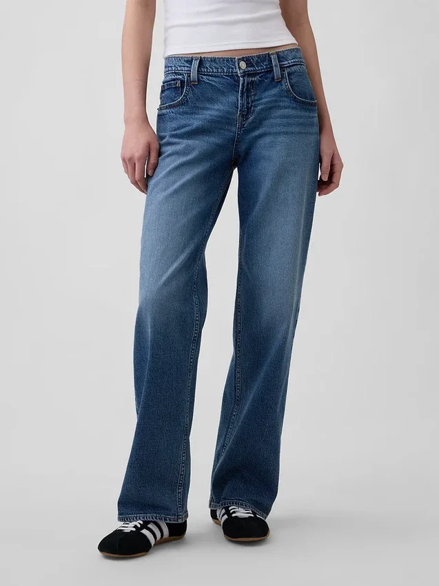 Lose Jeans im 90er-Jahre-Stil mit extra niedriger Leibhöhe