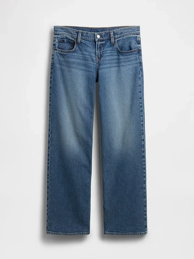 Lose Jeans im 90er-Jahre-Stil mit extra niedriger Leibhöhe