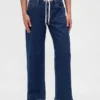 Lose Jeans im 90er-Jahre-Stil mit niedriger Leibhöhe und Kordelzug