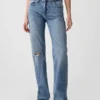 Lose Jeans im Stil der 90er mit mittlerer Leibhöhe