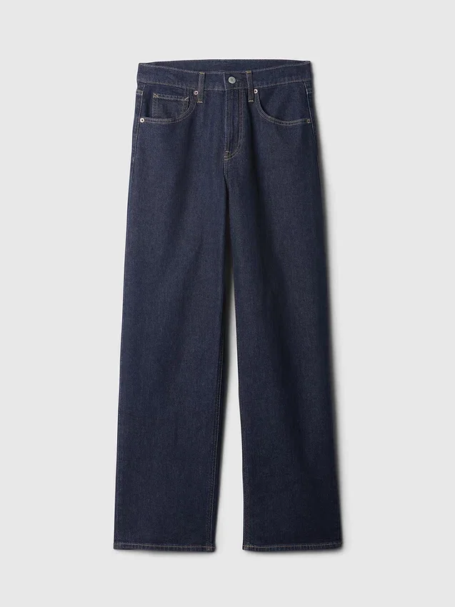 Lose Jeans im Stil der 90er mit mittlerer Leibhöhe