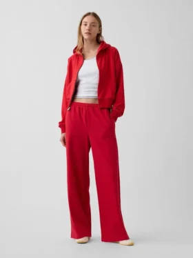 Lose Jogginghose aus Vintagesoft-Frottee mit mittlerer Leibhöhe