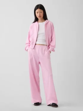 Lose Jogginghose aus Vintagesoft-Frottee mit mittlerer Leibhöhe