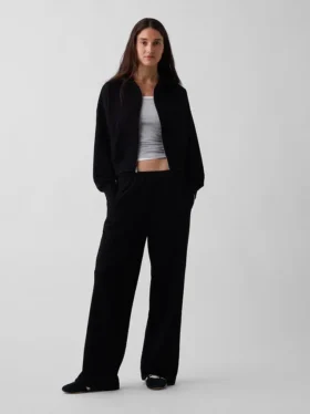 Lose Jogginghose aus Vintagesoft-Frottee mit mittlerer Leibhöhe