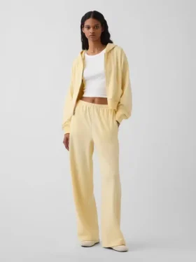 Lose Jogginghose aus Vintagesoft-Frottee mit mittlerer Leibhöhe