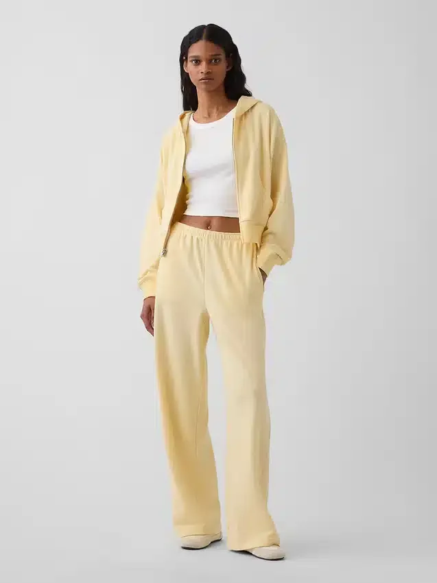 Lose Jogginghose aus Vintagesoft-Frottee mit mittlerer Leibhöhe