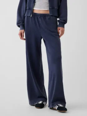 Lose Jogginghose aus Vintagesoft-Frottee mit mittlerer Leibhöhe