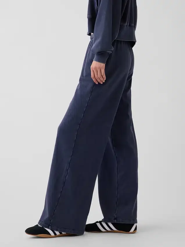 Lose Jogginghose aus Vintagesoft-Frottee mit mittlerer Leibhöhe