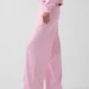 Lose Jogginghose aus Vintagesoft-Frottee mit mittlerer Leibhöhe