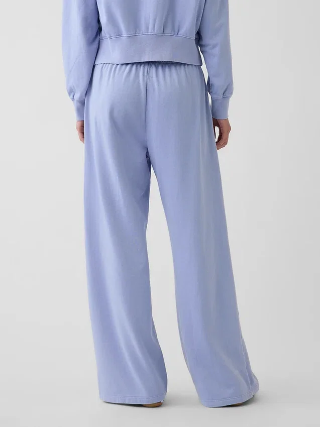Lose Jogginghose aus Vintagesoft-Frottee mit mittlerer Leibhöhe