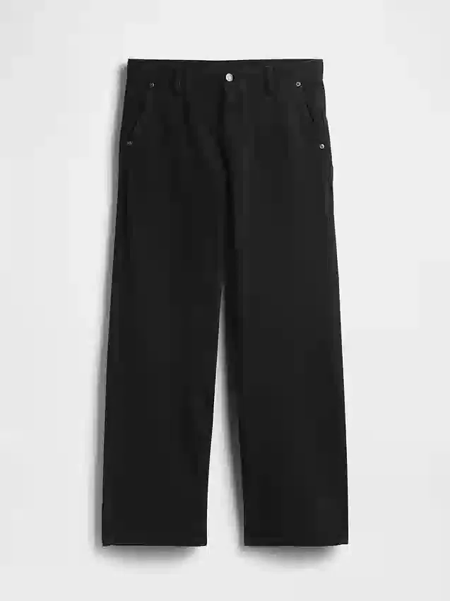 Lose sitzende Khakis im 90er-Jahre-Stil mit niedriger Leibhöhe