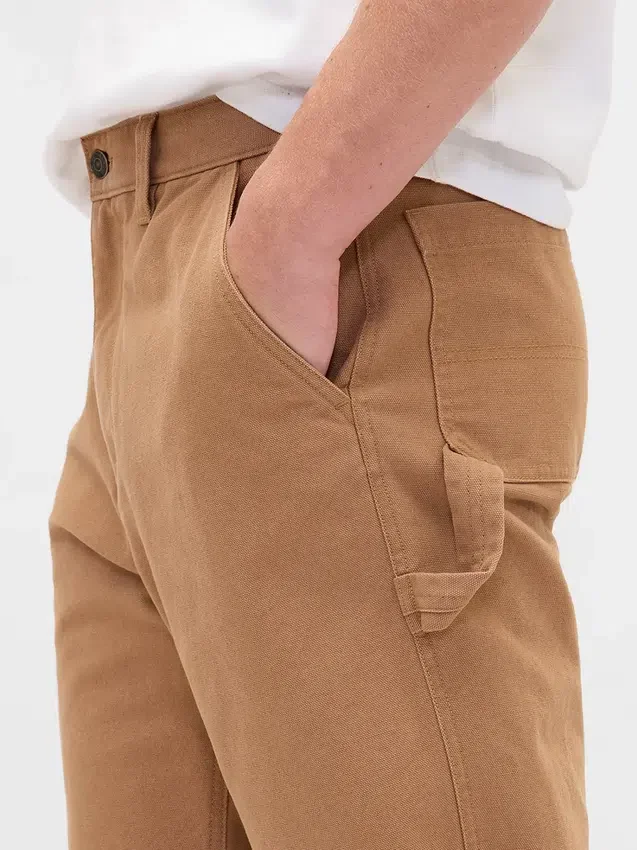 Lose Zimmermannshose aus Canvas im 90er-Jahre-Stil