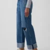 Low-Rise-Jeans im 90er-Jahre-Stil, locker und kurz geschnitten