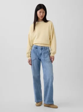 Low-Rise-Jeans im lockeren 90er-Jahre-Stil