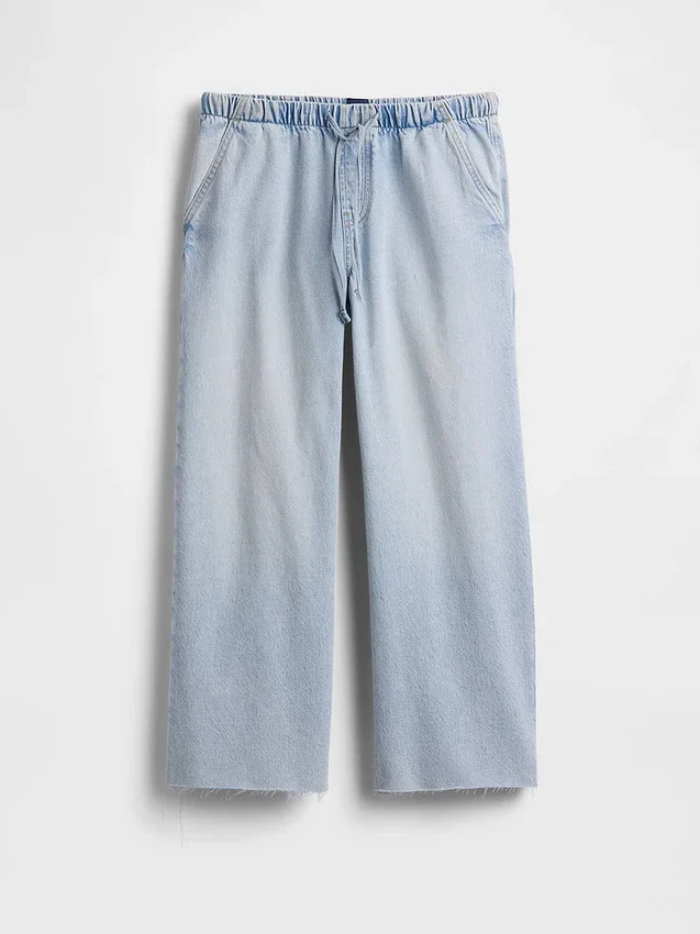 Low-Rise-Jeans im lockeren 90er-Jahre-Stil, verkürzt