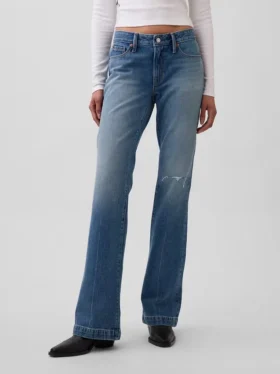 Low-Rise-Jeans mit steifer Passform, lang und schmal