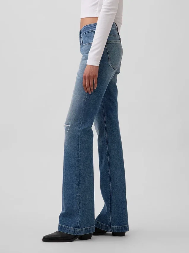 Low-Rise-Jeans mit steifer Passform, lang und schmal