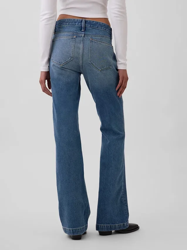 Low-Rise-Jeans mit steifer Passform, lang und schmal